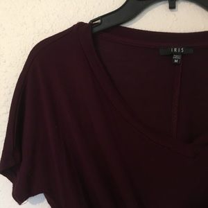 iris Tops - π MOVING SALE π Purple tie-front cropped top iris Tops - π MOVING SALE π Purple tie-front cropped top